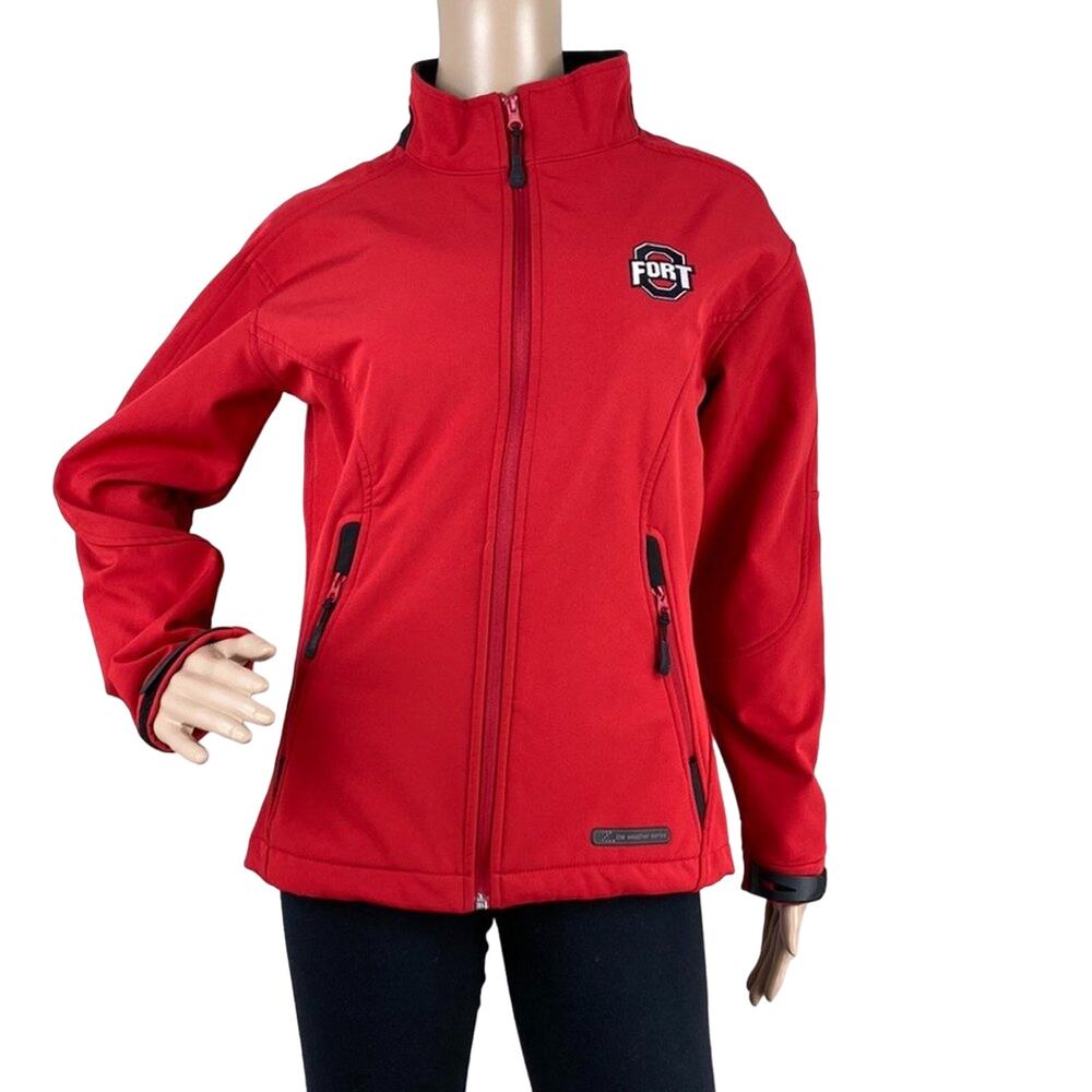 Zorrel The Weather Series Women Red Mock Neck  Fleece Lined Full Zip Jacket M
